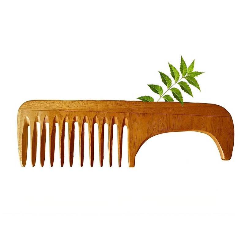 Rufiys Rose Wood Comb for Women & Men, Wooden Handle Comb for Detangling Scalp Massage & Styling (Neem wood Comb)