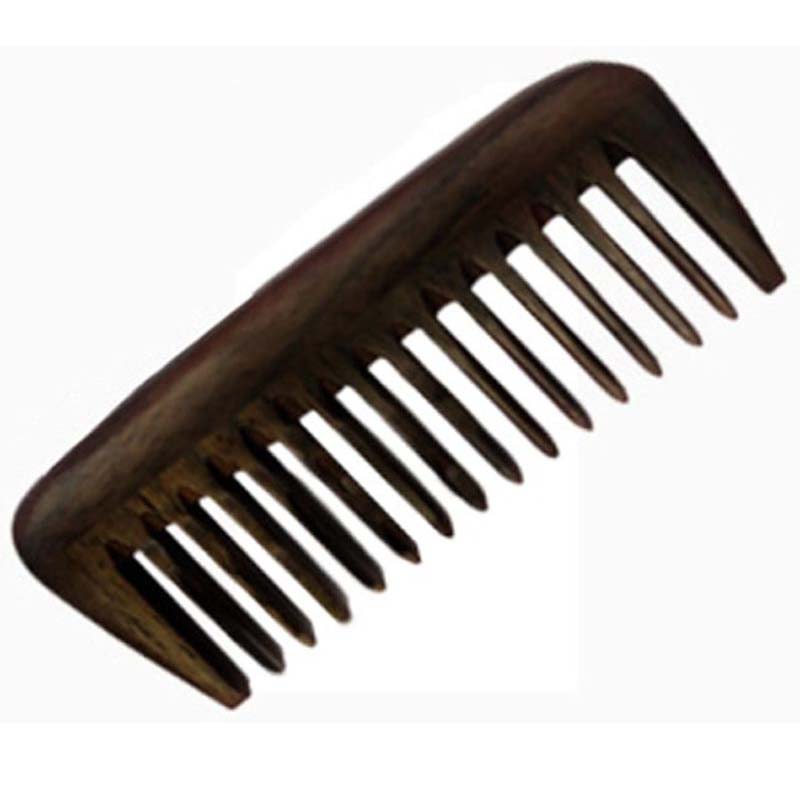 Rufiys Natural Handcrafted Wood Anti-Static Hair Premium Rosewood Pocket Size Wide Tooth Comb for Men & Women (12 Cm)