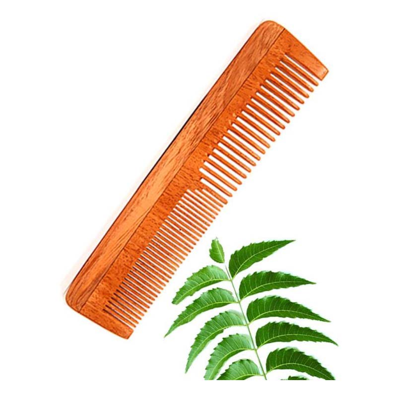 Rufiys Pure Neem Wooden Comb for Women & Men | Neem Wood Comb for Hair Growth | Wide Tooth Hair comb | Dandruff Comb