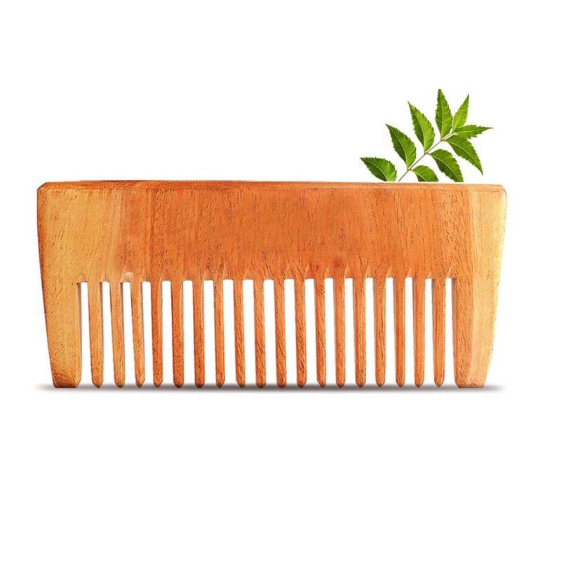 Rufiys Wide Tooth Neem Wooden Comb for Hair Growth Women & Men (Kacchi)