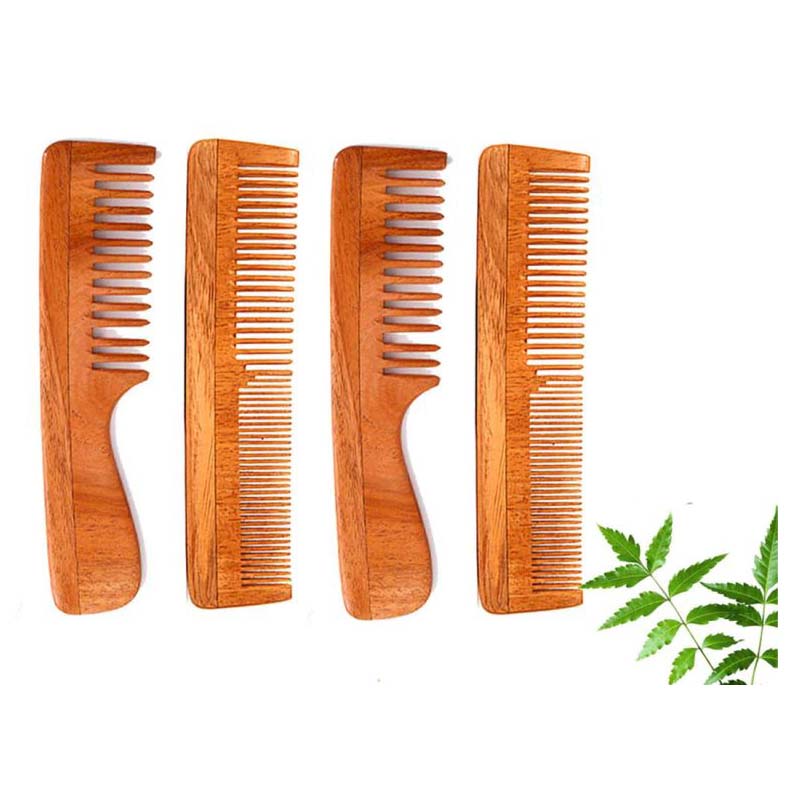 Rufiys Pure Neem Wooden Comb for Women & Men | Neem Wood Comb for Hair Growth | Wide Tooth Hair comb | Dandruff Comb