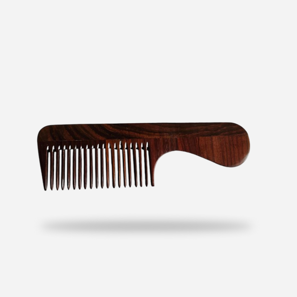 Rose Wood Comb for Women & Men | Wooden Handle Comb for Detangling, Scalp Massage & Styling