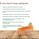 Rufiys Neem Wooden Comb for Hair Growth Women & Men | Health and Glow Hairs