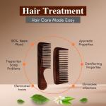 Rufiys Sheesham Care Combo – Handle & Wide-Tooth Wooden Hair Combs
