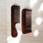 Rufiys Sheesham Care Combo – Handle & Wide-Tooth Wooden Hair Combs