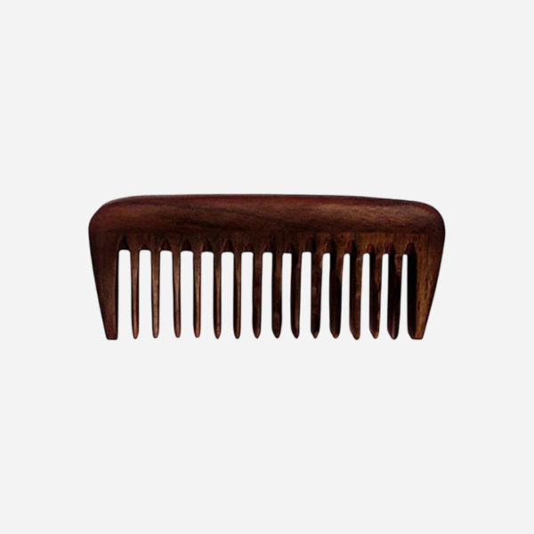 Rufiys Premium Rosewood Pocket Comb | Wide Tooth for Detangling, Scalp Nourishment & Anti-Static Hair