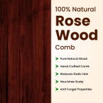 Rufiys Premium Rosewood Pocket Comb | Wide Tooth for Detangling, Scalp Nourishment & Anti-Static Hair