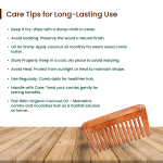 Rufiys Small Tooth Neem Wood Comb for Hair Growth (kacchi Small)
