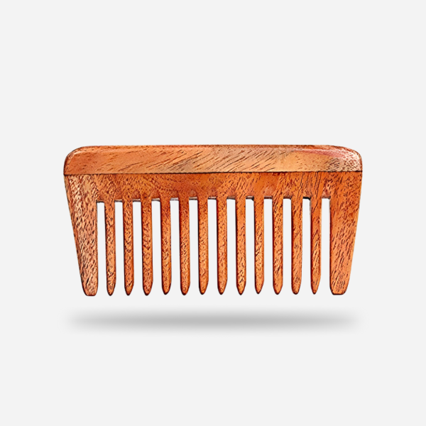Rufiys Small Tooth Neem Wood Comb for Hair Growth (kacchi Small)