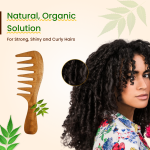 Rufiys Neem Wooden Comb for Women & Men | Wide Tooth Dandruff Comb