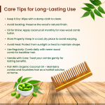 Rufiys Neem Wooden Comb for Women & Men | Wide Tooth Dandruff Comb
