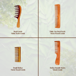 Wooden Comb for Women & Men Hair Growth AntiDandruff Detangle Frizz & Curly Hair Pack of 4